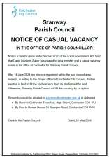 Notice of Councillor Vacancy