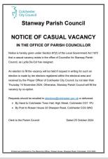 Notice of Vacancy for Parish Councillor